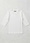 MICRORIBBED V-NECK 3/4 SLEEVES - WHITE