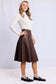 LEATHER ALINE SKIRT AVAILABLE IN 2 COLORS