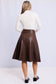 LEATHER ALINE SKIRT AVAILABLE IN 2 COLORS