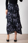 BLACK FLORAL TIERED SKIRT