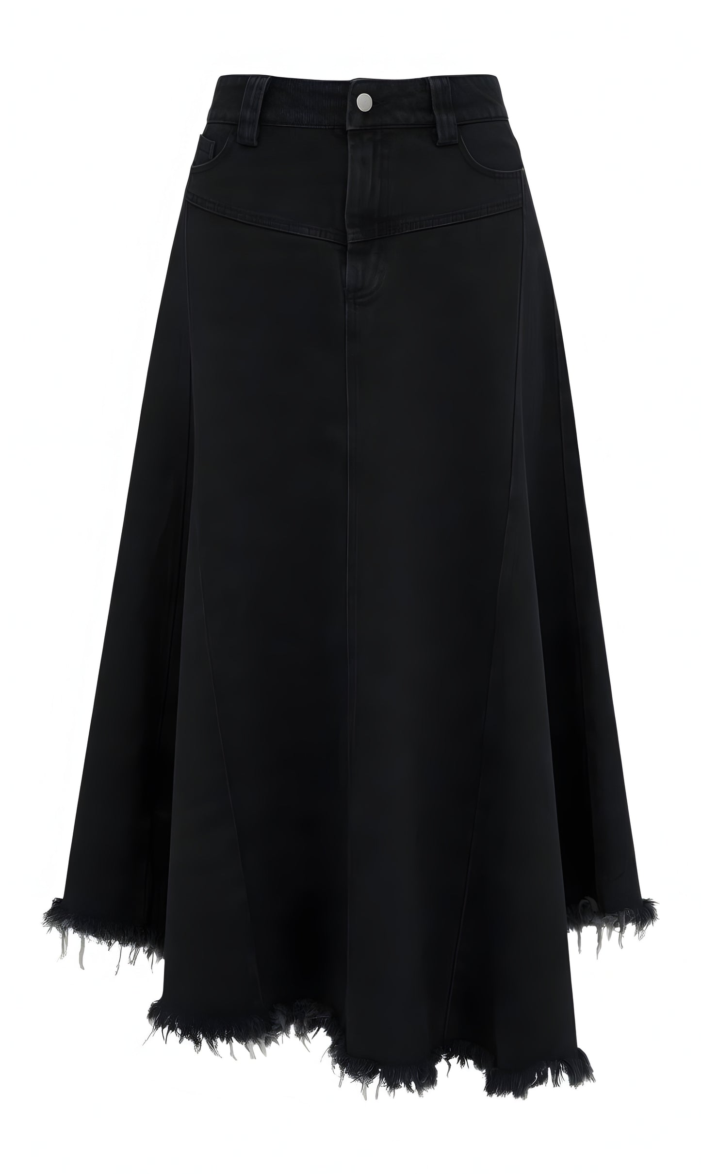 ASYMMETRICAL DENIM SKIRT AVAILABLE IN 4 COLORS