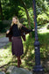PINSTRIPE PLEATED SKIRT