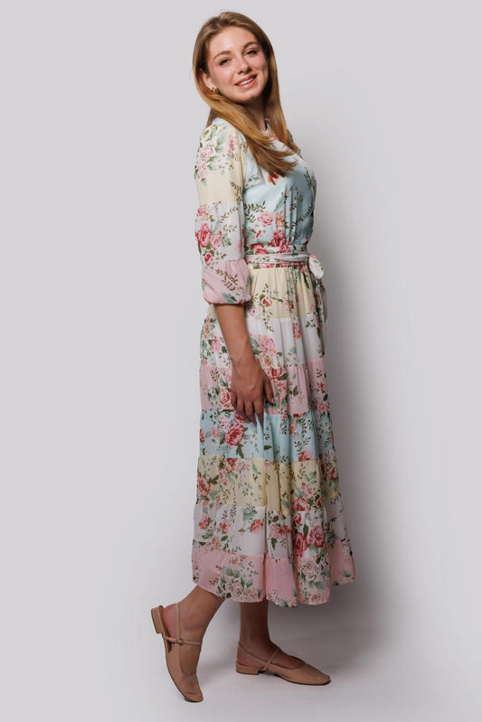 PASTEL FLORAL PRINT DRESS