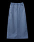 SKY BLUE LEATHER MAXI SKIRT