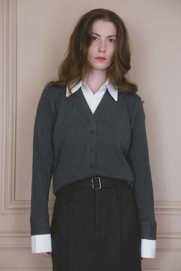 GREY NOTTING TOP