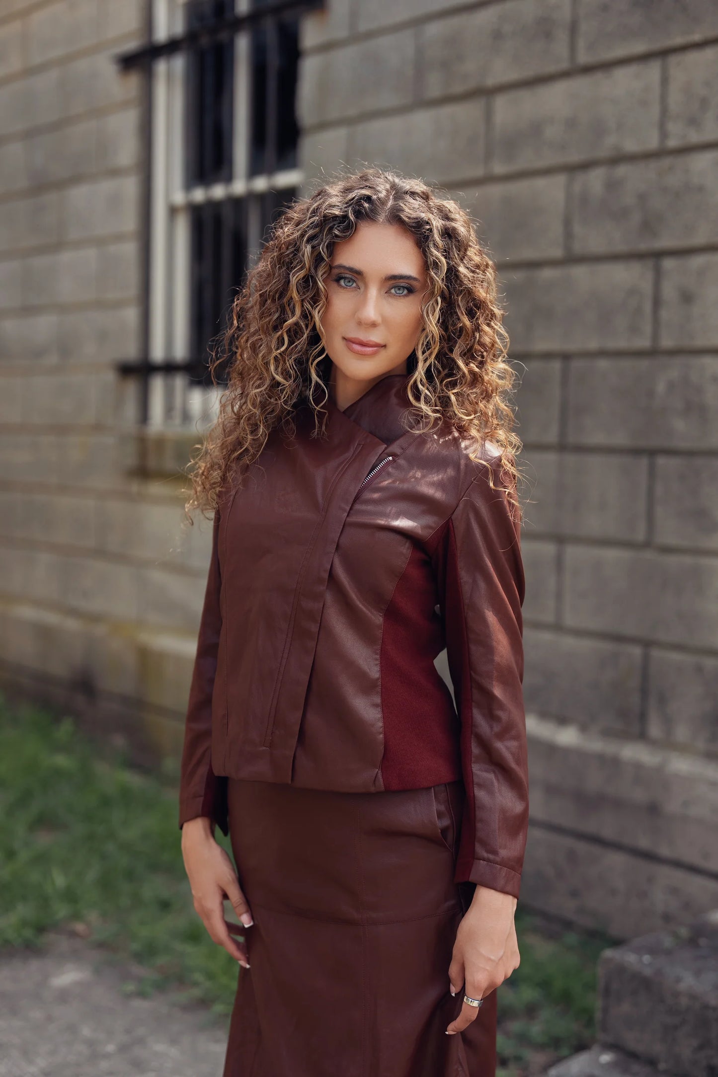 WINE LEATHER ASPEN JACKET