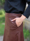 WINE LEATHER ASPEN SKIRT