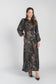 BECCA DRESS LONG SLEEVE ~ ABSTRACT NAVY