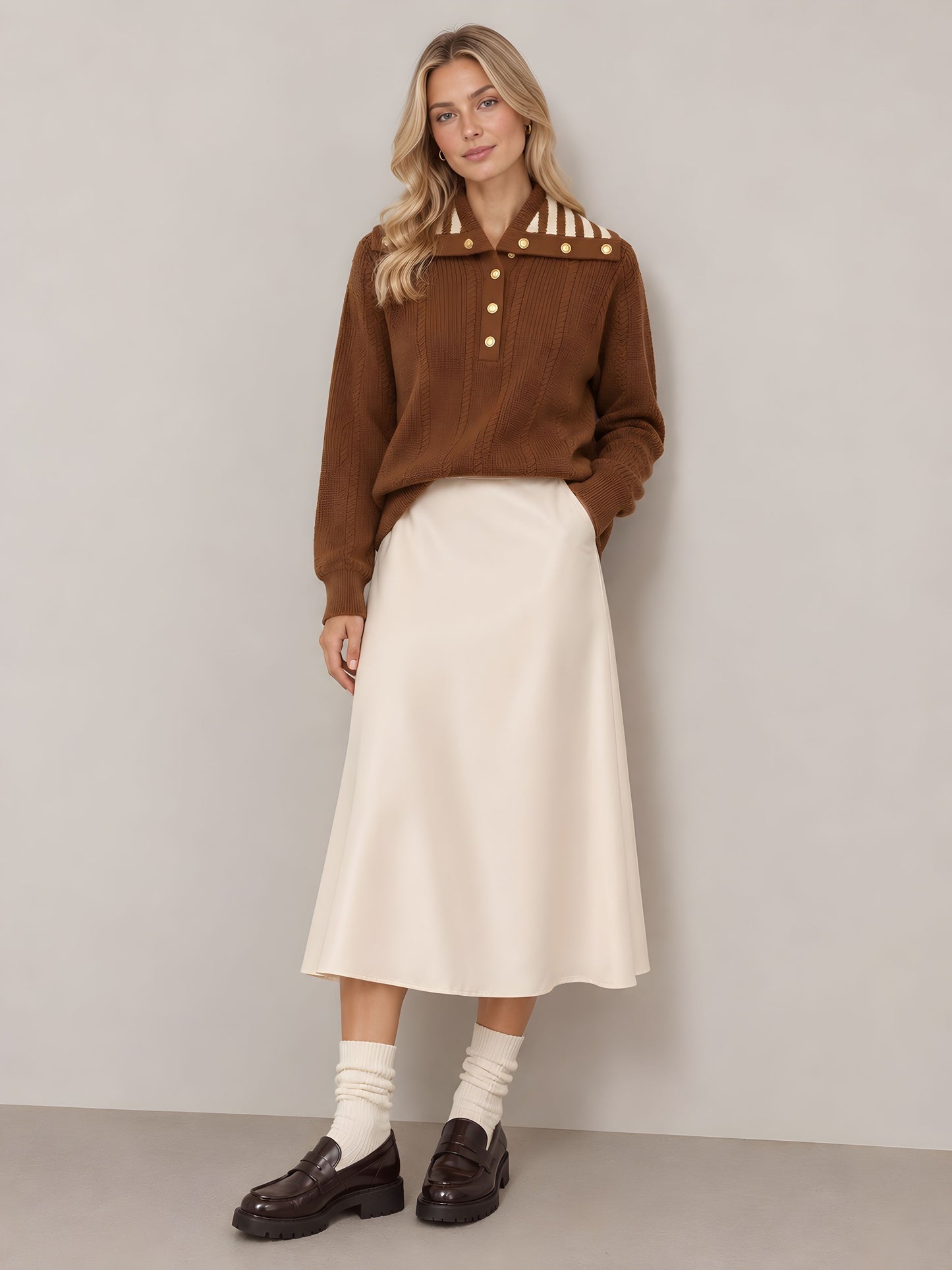 OVERSIZED COLLARED SWEATER AVAILABLE IN 2 COLORS