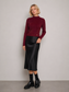 KNIT MOCKNECK WITH GOLD LOGO DETAIL AVAILABLE IN 6 COLORS
