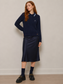 COLLARED KNIT LOGO SWEATER
