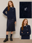 COLLARED KNIT LOGO SWEATER