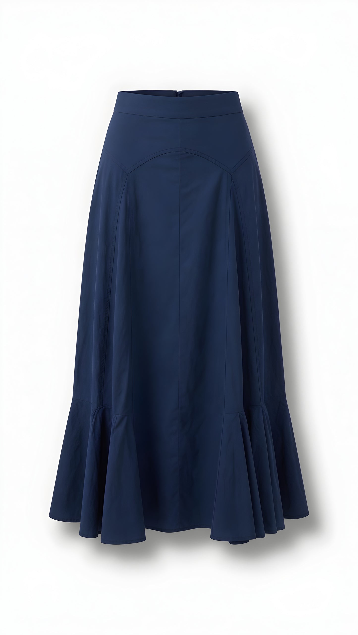 LINEN-LIKE FLARED MIDI SKIRT AVAILABLE IN 3 COLORS