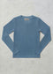 MICRORIBBED V-NECK LONG SLEEVES - TEAL