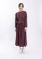 PLUM PLEATED MAXI SKIRT