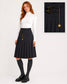 PLAID SKIRT WITH BUCKLE AND CHAIN DETAIL