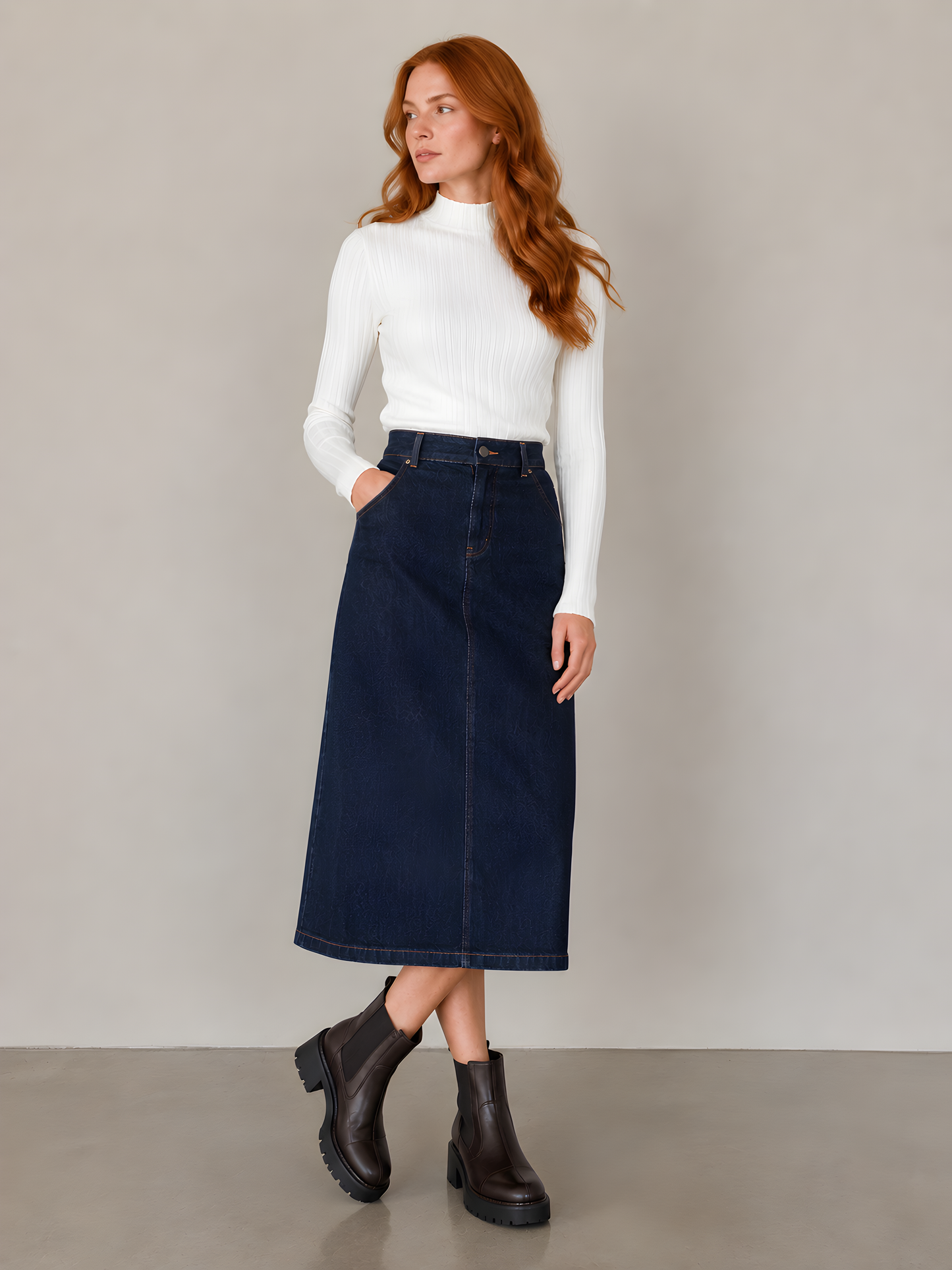 TEXTURED MOCK NECK AVAILABLE IN 7 COLORS