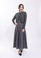 GREY PLEATED DRESS