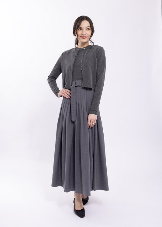 GREY JERSEY CARDIGAN