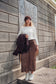 DARK BROWN NOIR MAXI SKIRT