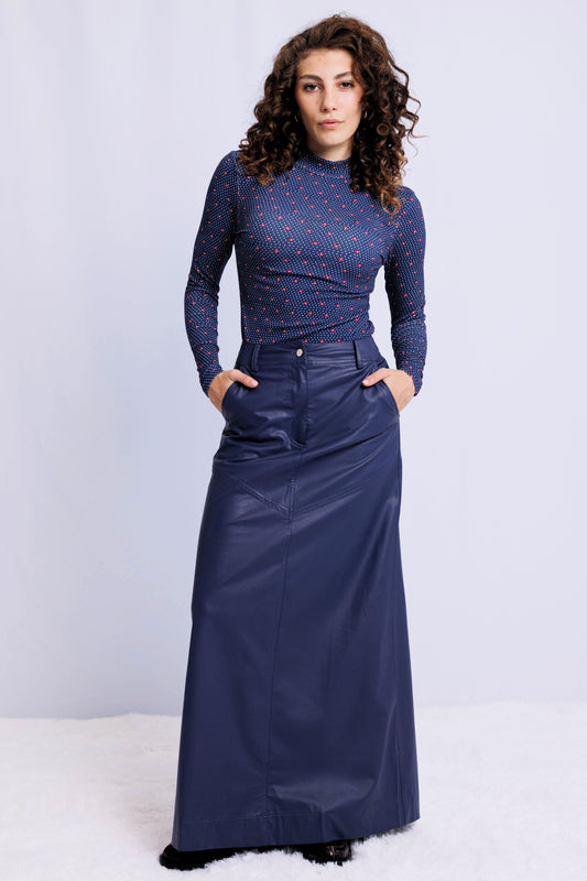 LEATHER SKIRT AVAILABLE IN 3 COLORS