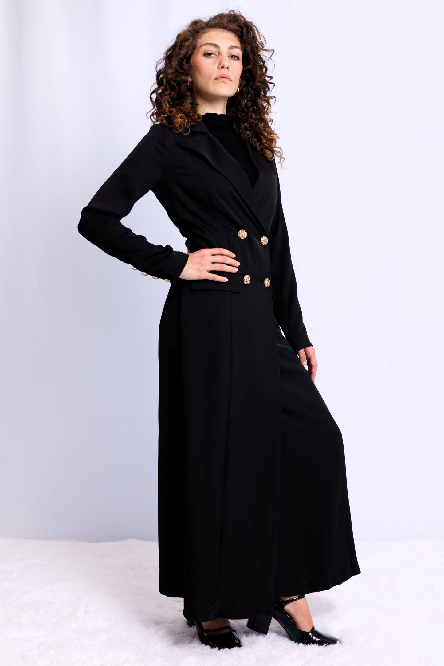 DOUBLE BREASTED COAT DRESS