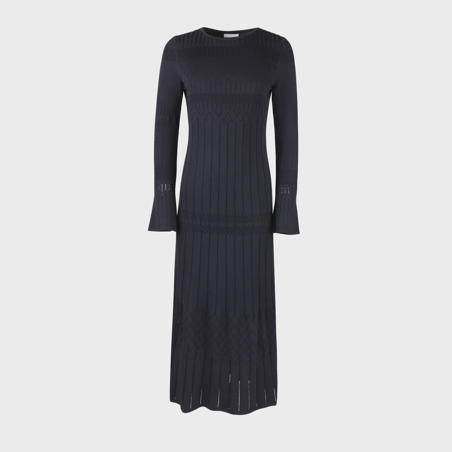 BLACK CHROMATIC KNIT DRESS