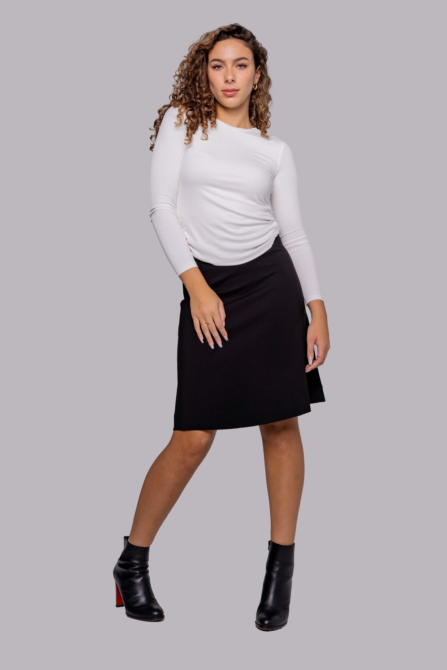 BLACK A-LINE SKIRT AVAILABLE IN 4 LENGTHS