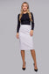 WHITE STRAIGHT PENCIL SKIRT